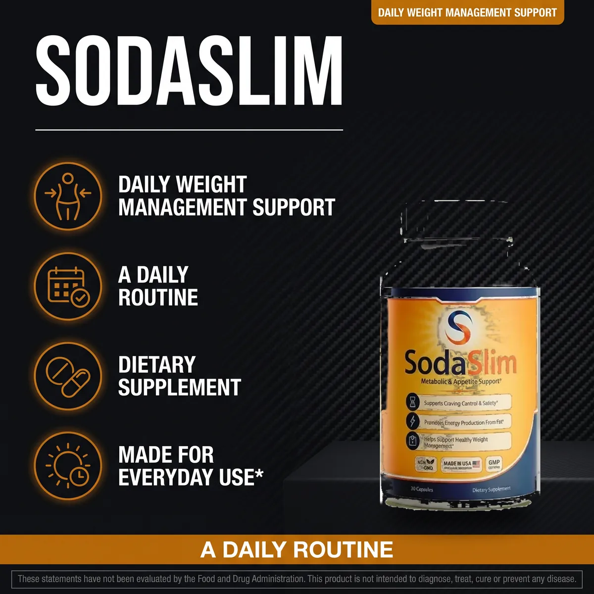 The SodaSlim daily weight management support listing card